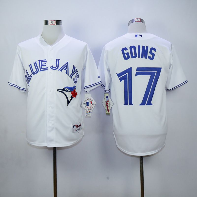 Men Toronto Blue Jays #17 Goins White MLB Jerseys